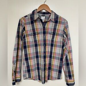 Patagonia Plaid WorkWear Long Sleeve Button Down Shirt size 8